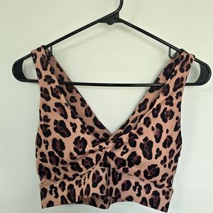 Fabletics Leopard Print Sports Bra